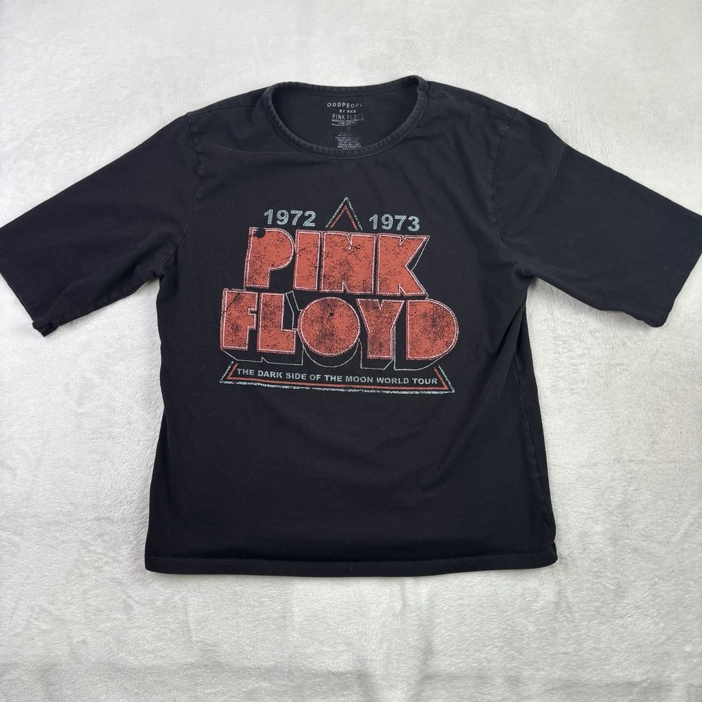 Oddpeople RKB Pink Floyd Black 3/4 Sleeve Graphic Shirt Women's Medium